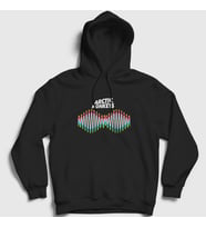 Presmono Unisex Siyah Wave Arctic Monkeys Kapüşonlu Sweatshirt 294490tt