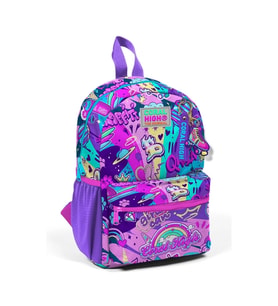 CORAL HIGH 23560 KIDS PEMBE MOR GRAFİTİ DESENLİ İKİ BÖLMELİ MİNİK YUVA SIRT ÇANTASI