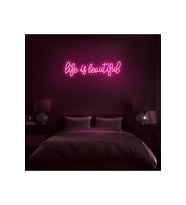 Life Is Beautiful Yazılı Neon Tabela