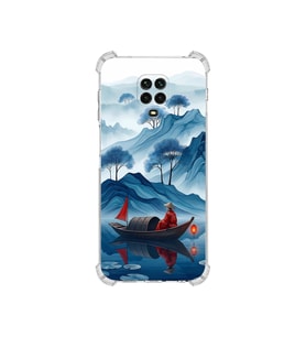 PrintiFy Xiaomi Redmi Note9s ile Uyumlu Simya Serisi Sonsuz Akış Tasarımlı Uv Baskılı Köşe Korumalı Antişok Kılıf