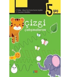ÇİZGİ ÇALIŞMALARIM 5 YAŞ - MİNİK ADA YAYINLARI