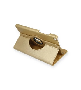 Pilelistore   Samsung Galaxy Tab A9 Plus Kılıf 360 Tablet Deri Kılıf - Gold