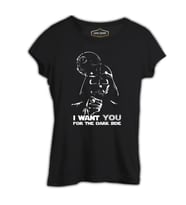 Star Wars - Want You Siyah Kadın Tshirt