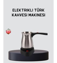 Elektrikli Türk Kahvesi Cezvesi 800W Kablosuz Döner Tabanlı