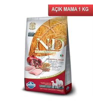 ND Düşük Tahıllı Light Medium Maxi Tavuklu Narlı Köpek Maması 1 Kg AÇIK