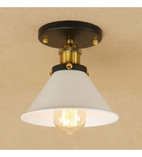 RIOLİGHT RETRO METAL TEKLİ RUSTİK TAVAN PLOFONYER (Siyah)
