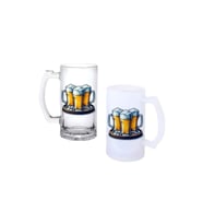 Ghostbastır Design Tepside Biralar Kulplu Bira Bardağı Buzlu veya Şeffaf Seçenekli 0229
