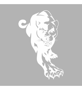 Panter Araba Sticker siyah 15x23 CM (Beyaz)