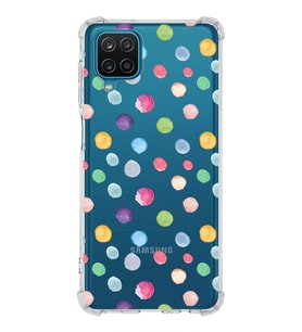 PrintiFy Samsung Galaxy M22 Uyumlu Water Color 6 Baskılı Şeffaf Köşe Korumalı Antişok Kılıf