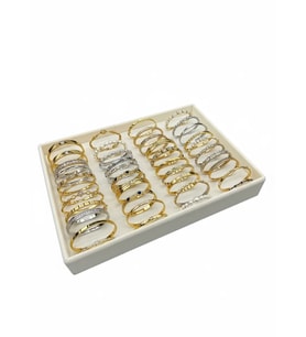 Süet Kumaş Krem Renk 34/24 Cm Batırmalı Bileklik Kelepçe Tablası