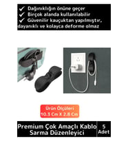 Premium Bilgisayar Notebook Şarj Kablosu Fön Airfryer Mutfak Çok Amaçlı Kablo Sarma Düzenleyici 5 Ad
