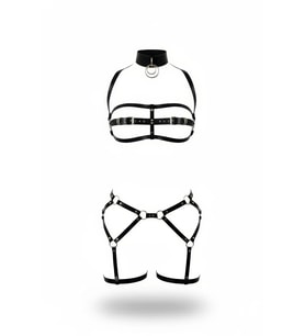 Mulvxbrf Brf02 Siyah Harness Takım O Halka Detaylı Tokalı - Brf242 (Mulvix)