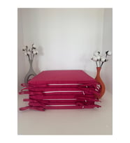 40CMX40CM+4CM 4'LÜ SÜNGERLİ SANDALYE MİNDERİ ÇIKARILABİLİR KILIF BAĞCIKLI