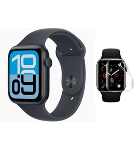 Apple Watch SE 3 44MM 3 Adet Uyumlu Şeffaf Ultra koruyucu Nano Jelatin