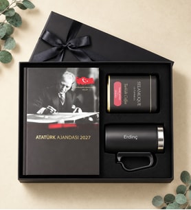 Atatürk Ajanda Termos Kahve Hediye Seti
