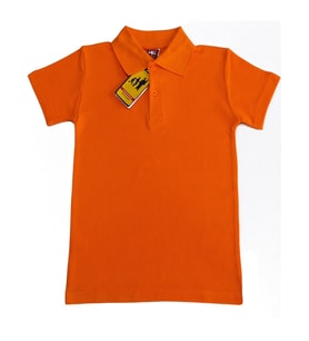 Kız Çocuk Okul Tarz %100 Pamuk T-Shirt -5-17 Yaş AG006 ANGELOS GIRLS (Turuncu)