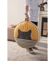 Dekoratif Çok Amaçlı Kedi Yatağı, Bahçe, Balkon, Piknik, Kamp Yer Minderi