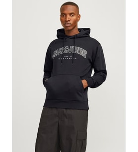 Jack & Jones Jjecaleb Varsity Erkek Sweatshirt (Siyah)