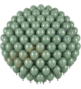 Okaliptus Renk Lateks Retro Balon (30 cm) - 100 Adet