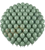 Okaliptus Renk Lateks Retro Balon (30 cm) - 100 Adet