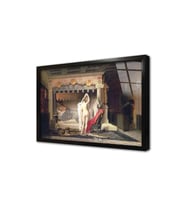 King Candaules Jean Leon Gerome Çerçeveli Cam Tablo