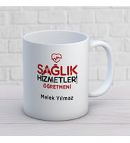 Kişiye Özel Meslek Sağlık Hizmetleri Öğretmeni Hediyelik Kupa Bardak