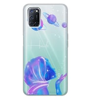 Oppo Tesettürlü Uzay Kız Tasarımlı Şeffaf Telefon Kılıfı