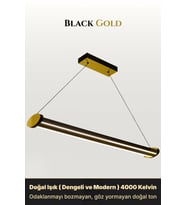 Mira Gold Lineer LED Sarkıt Avize – Kumandalı Dim Edilebilir – Aşağı Işık