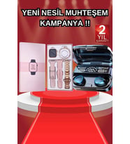 Aksesuar Hediyeli Akıllı Saat Dijital Göstergeli Powerbankli Bluetooth Kulaklık