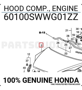 Honda Crv Motor Kaputu 2009-  (Oem No:  60100Swwg01Zz)