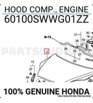 Honda Crv Motor Kaputu 2009-  (Oem No:  60100Swwg01Zz)