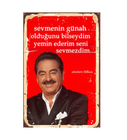 Sevmenin Günah Olduğunu Bilseydim 20x30 Cm Ahşap Tablo
