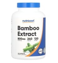 Nutricost Bamboo Extract, 800 mg, 240 Capsules - Vegan, Gluten Free and Non-GMO (Renksiz)