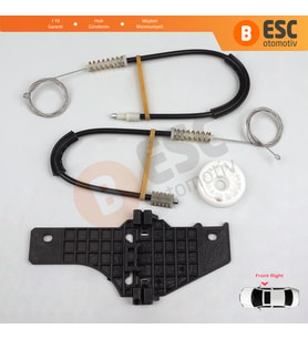 Peugeot 307 3A/C 3E 3H 2001-2008 4/5 Kapı 9634456880 İçin Ön Sağ Kapı Cam Kriko Tamir Seti
