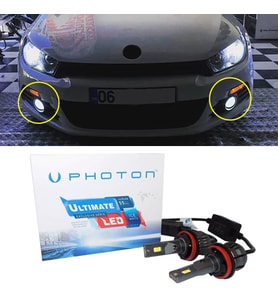 Vw Scirocco Mk3 Led Xenon Sis Farı Ampulü HB4 9006 Ultimate 9500 Lumens Yeni Seri Beyaz