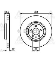 FREN DİSKİ ÖN HAVALI 284.5 MM FIAT DOBLO 1.4 1.3JTD 1.6JTD 04>10 EGEA 1.3MJTD 1.6 MJTD ALFA ROMEO 156 2.0 2.4 5 BİJON 