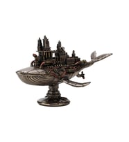 Steampunk Galaktik Balina Biblo Veronese Design (Bronz)