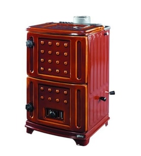 BEKAŞ 913 SOBA ÇİFT KAPAKLI  DÖKÜM  TURBO SOBA ATEŞ TUĞLALI (Kahverengi)