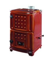 BEKAŞ 913 SOBA ÇİFT KAPAKLI  DÖKÜM  TURBO SOBA ATEŞ TUĞLALI (Kahverengi)