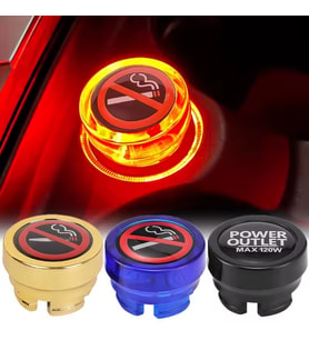 Araç Çakmaklık Yuvası Soketi Kapağı No Sm0ke Logolu 2.6x1.8cm Mavi