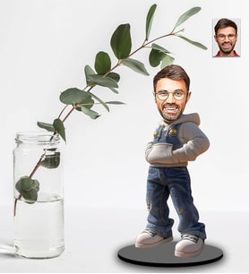Kişiye Özel Mario Tasarımlı İki Katmanlı Ahşap Biblo Model-2