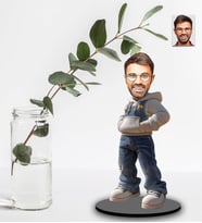 Kişiye Özel Mario Tasarımlı İki Katmanlı Ahşap Biblo Model-2