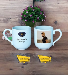 Özel Güvenlik Görevlisi Kupa Bardak Oval Fotoğraflı