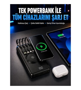 Mey İthalat® Akıllı Koruma Sistemli Powerbank – Hızlı, Güvenli ve Modern