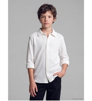 LCW Kids Beyaz Uzun Kollu Erkek Çocuk Gömlek