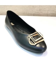 Mhd Y-30 Kadın Tokalı Babet Ayakkabı (Siyah)