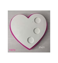YY0772 Üçlü Tealight Kalp Mumluk Silikon Kalıp