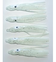 5 cm Ahtapot Silikon Yem, 5li Paket, Fosforlu