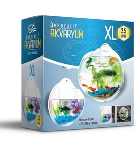 Dekoratif Duvar Akvaryumu XLarge 3,5 Litre 29 Cm