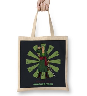 Roronoa Zoro Retro Japanese One Piece Bez Çanta Uzun Saplı